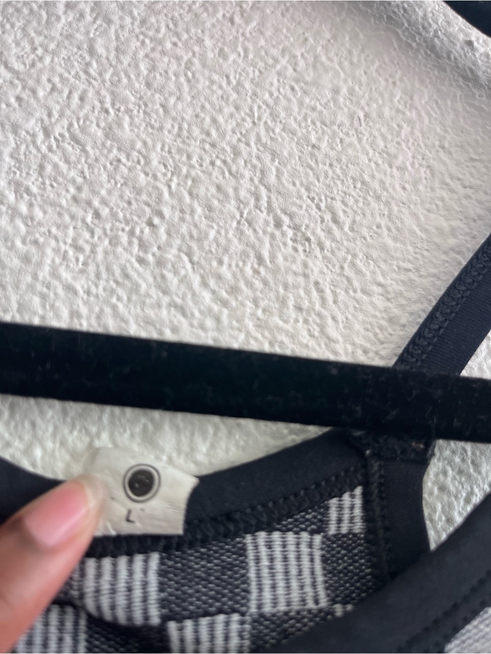Kohl's Black and Gray Checkerboard Halter Crop Top - Picture 5 of 5